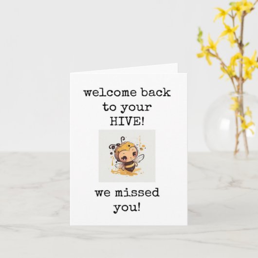 Welcome Back to Your Hive, We Missed You Kaart (Gele Bloem)