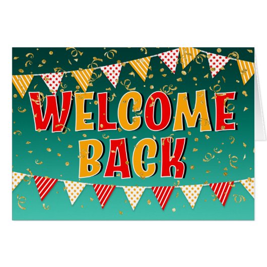 Welcome back with Bunting and Confeti (Devant horizontal)