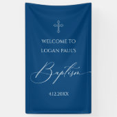 WELCOME BAPTISM banner custom BLUE (Verticaal)