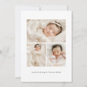 Welcome Birth Announcement Kaart (Achterkant)