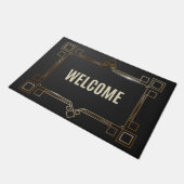 WELCOME BLACK STYLISH DEURMAT (Schuin)