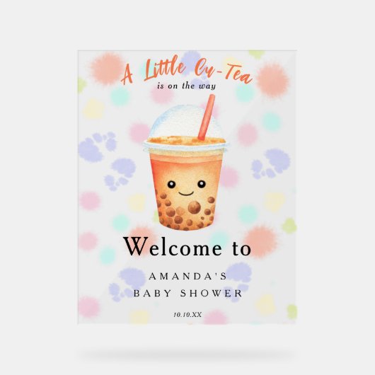 Welcome Bubble Tea Baby shower Welcome (Recto)