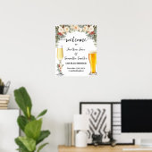 Welcome Bubbles & Brews Winter Couples Shower Poster (Thuiskantoor)