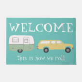 WELCOME Camper Trailer  Motorhome Mint Deurmat (Voorkant)