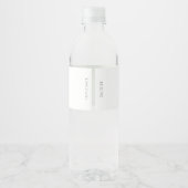 Welcome | Chic Blue Hydrangea Wedding Waterfles Etiket (Achterkant)