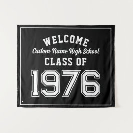 Welcome Class of 1976, Black Reunion Party Decor Wandkleed