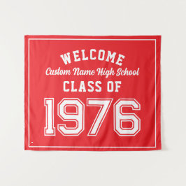Welcome Class of 1976, Red Reunion Party Decor Wandkleed