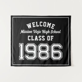 Welcome Class of 1986, Black Reunion Party Decor Wandkleed