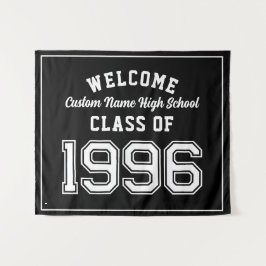 Welcome Class of 1996, Black Reunion Party Decor Wandkleed