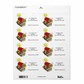 Welcome Class of 2021 Books Bookworm Étiquette (Feuille entière)