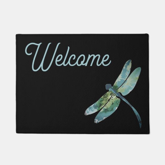 Welcome dragonfly doormat deurmat (Voorkant)