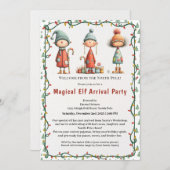 Welcome Elf Party | North Pole Arrival Celebration Kaart (Voorkant / Achterkant)