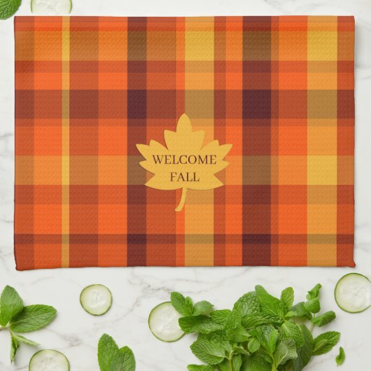 Welcome Fall Kitchen Towel Decor Theedoek (Gevouwen)