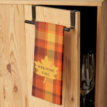 Welcome Fall Kitchen Towel Decor