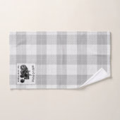 Welcome Family Nom Farm Tractor White Plaid (Serviette à main)