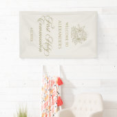 WELCOME FIRST COMMUNION banner custom marfil (Insitu)