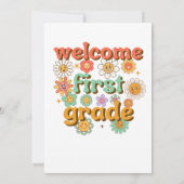 WELCOME FIRST GRADE  FIRST DAY OF SCHOOL BACK KAART (Achterkant)