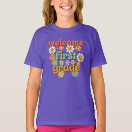 WELCOME FIRST GRADE  FIRST DAY OF SCHOOL BACK T-SHIRT
