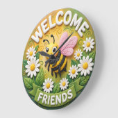 Welcome Friends Honey Bee Spring Grote Klok (Hoek)