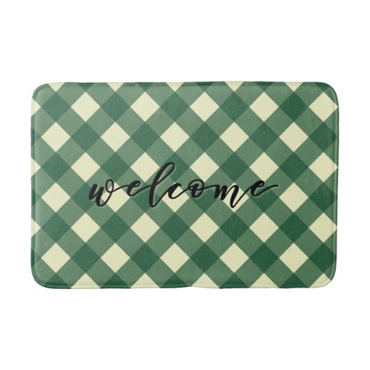 WELCOME GINGHAM BADMAT (Voorkant)
