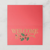 Welcome holly christmas guest  (Buitenkant ongevouwen)