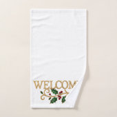 Welcome holly christmas guest bath handdoek (Handdoek)