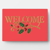 Welcome holly christmas guest fotoplaat (voorkant)