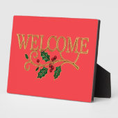 Welcome holly christmas guest fotoplaat (Zijkant)
