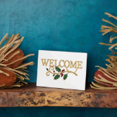 Welcome holly christmas guest  fotoplaat (Zijkant)
