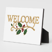 Welcome holly christmas guest  fotoplaat (Zijkant)