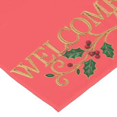 Welcome holly christmas guest korte tafelloper (Hoek)