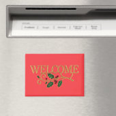 Welcome holly christmas guest  magneet (Insitu (Vaatwasser))