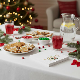 Welcome holly christmas guest servet