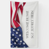 Welcome Home American Flag Military Celebration Spandoek (Verticaal)