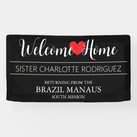 Welcome Home Elegant Missionary Banner (Horizontaal)