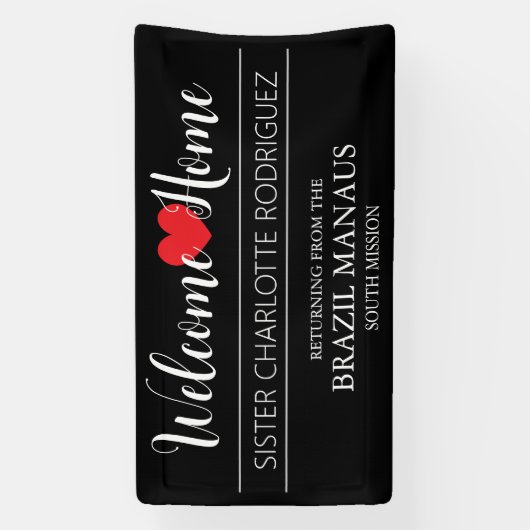 Welcome Home Elegant Missionary Banner (Verticaal)