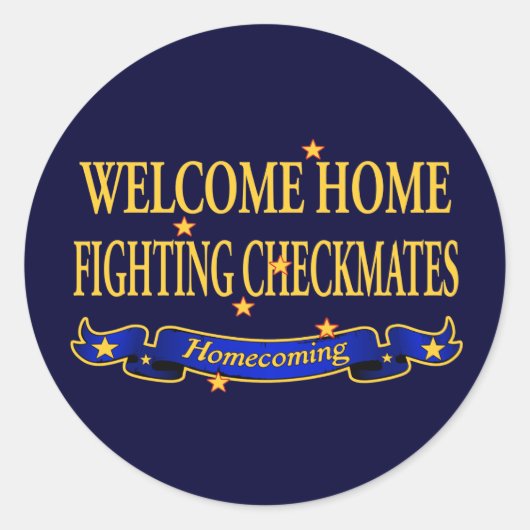 Welcome Home Fighting Ronde Sticker (Voorkant)