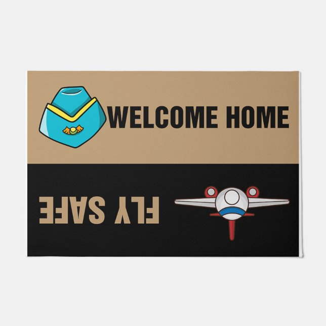 Welcome Home Fly Safe Doormat Deurmat (Voorkant)