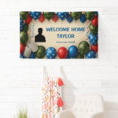 Welcome Home Military Banner – Custom Name Balloon (Insitu)