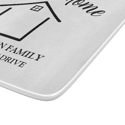 Welcome Home Personalized Keepsake Snijplank (Hoek)