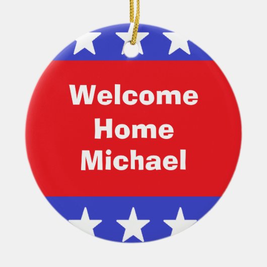 "Welcome Home Soldier" Ornament (Voorkant)