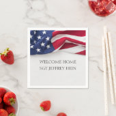 Welcome Home USA Flag Military Party Servet (Insitu)