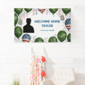 Welcome Home Veteran Banner – Patriotic Camo (Insitu)