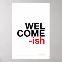 WELCOME-ISH – Grappige Halmuur Kunst