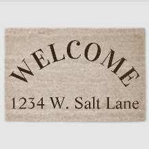 Welcome Mat with Address