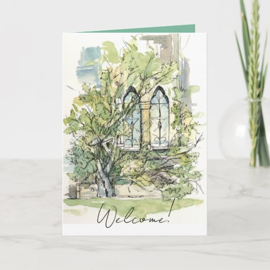 Welcome New Church Member Ivy Windows Kaart (Voorkant)