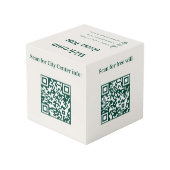 Welcome QR codes info hotel restaurant table ivory Kubus (Achter hoekig)