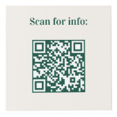 Welcome QR codes info hotel restaurant table ivory Kubus (Voorkant)
