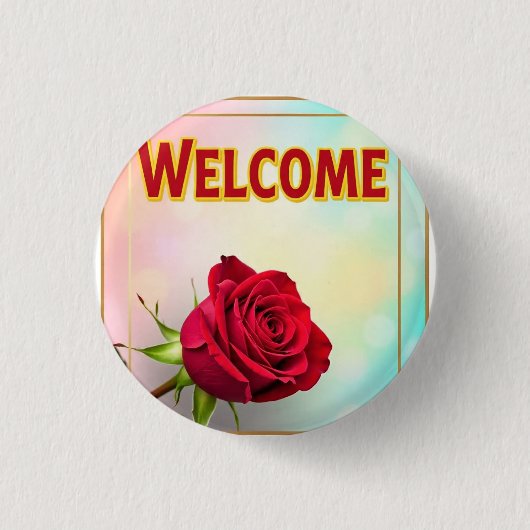 Welcome  ronde button 3,2 cm (Voorkant)