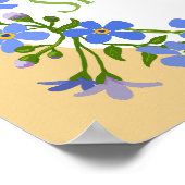 Welcome Spring Forget Me Nots poster carré (Coin)